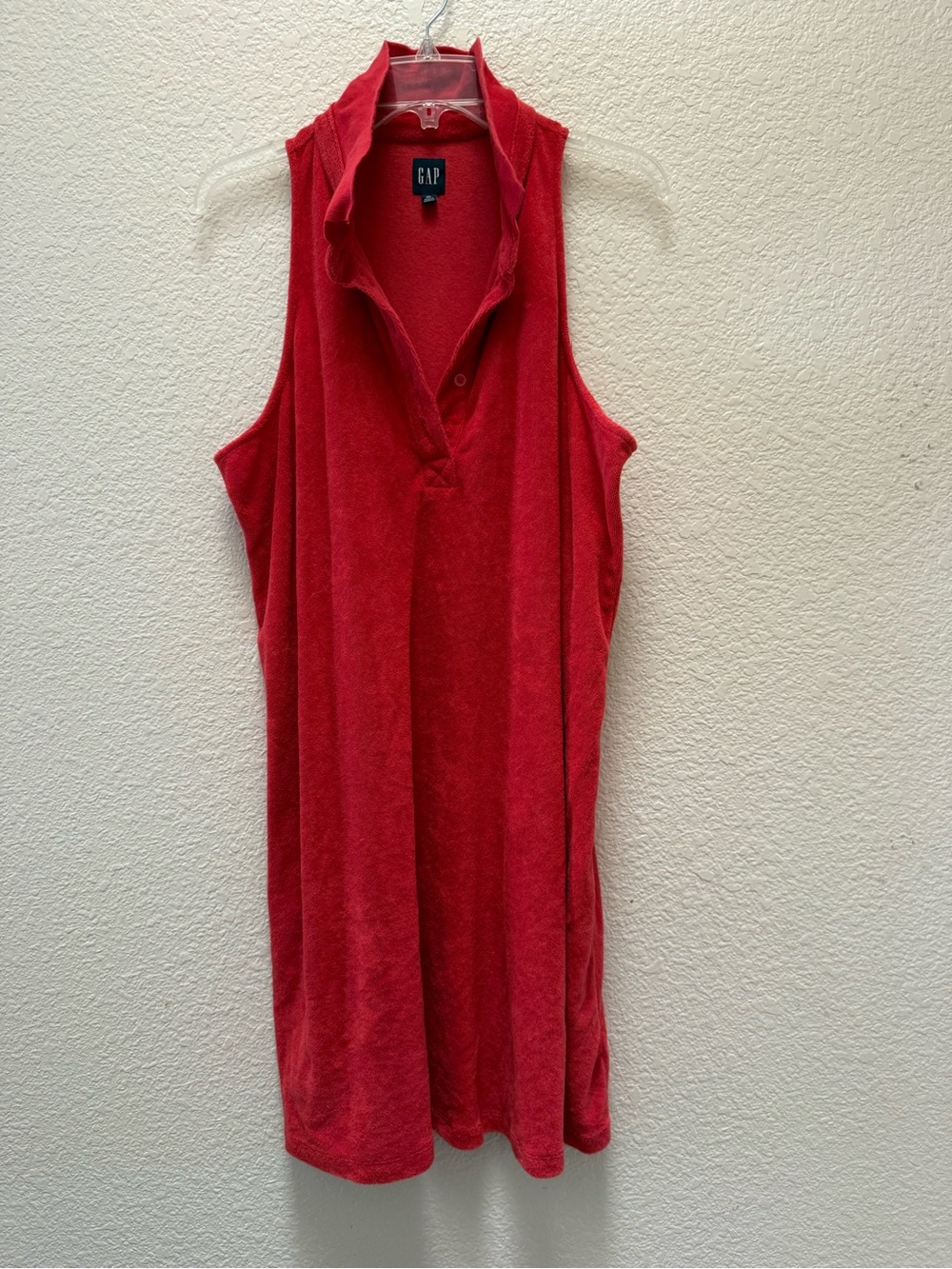 GAP Red Sleeveless Polo Tank Top